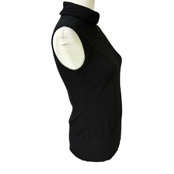 Calvin Klein Black Sleeveless Turtleneck Lightweight Sweater Sz Small - Picture 10 of 11